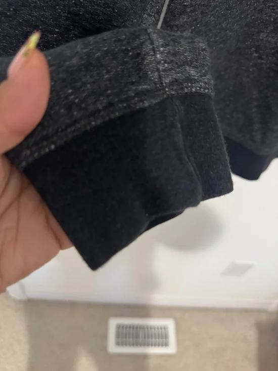 Roots Women's Charcoal Gray Crewneck Sweatshirt with Black Logo - Picture 3 of 4